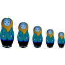 download Matryoshka Doll clipart image with 180 hue color