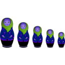 download Matryoshka Doll clipart image with 225 hue color