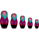 download Matryoshka Doll clipart image with 315 hue color