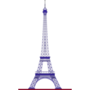 download Eiffel Tower Paris clipart image with 225 hue color