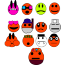 download Faces clipart image with 315 hue color