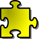 download Blue Jigsaw Piece 09 clipart image with 180 hue color