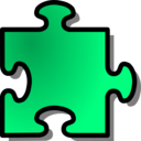 download Blue Jigsaw Piece 09 clipart image with 270 hue color