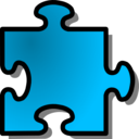 download Blue Jigsaw Piece 09 clipart image with 315 hue color