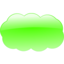 download Blue Cloud clipart image with 270 hue color