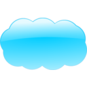 download Blue Cloud clipart image with 0 hue color