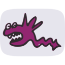 download Funny Monster clipart image with 180 hue color