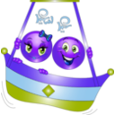download Couple Swing Smiley Emoticon clipart image with 225 hue color