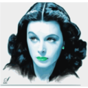 download Hedy Lamarr clipart image with 180 hue color