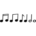 download Music Notes Notas Musicales clipart image with 135 hue color