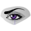 download Eye Scan clipart image with 180 hue color