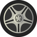 download Simple Car Wheel Tire Rims Side View clipart image with 0 hue color