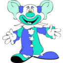 download Big Earred Clown clipart image with 180 hue color