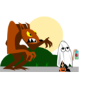 download Werewolf Vs Kid clipart image with 0 hue color