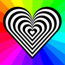 download Zebra Heart 12 Stripes clipart image with 45 hue color