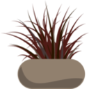 download Potted Grass clipart image with 270 hue color