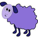 download Confused Sheep clipart image with 225 hue color