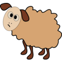 download Confused Sheep clipart image with 0 hue color