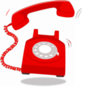 download Red Telephon clipart image with 0 hue color