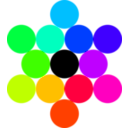 download 13 Circles Rainbow clipart image with 225 hue color