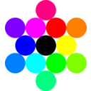 download 13 Circles Rainbow clipart image with 0 hue color