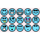 download 15 Small Smilies clipart image with 135 hue color