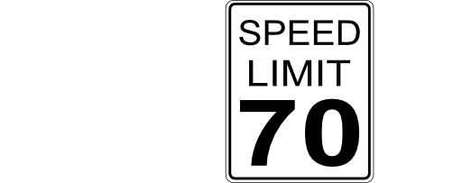 Ca Speed Limit 70 Roadsign