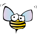 download Bee clipart image with 0 hue color