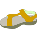 download Red Sandal clipart image with 45 hue color