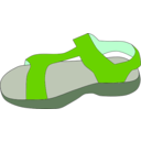 download Red Sandal clipart image with 90 hue color