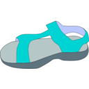 download Red Sandal clipart image with 180 hue color