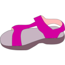 download Red Sandal clipart image with 315 hue color