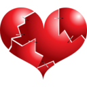 download Stitched Red Heart clipart image with 0 hue color