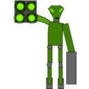 download Robot clipart image with 90 hue color