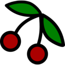 download Cherries Icon clipart image with 0 hue color
