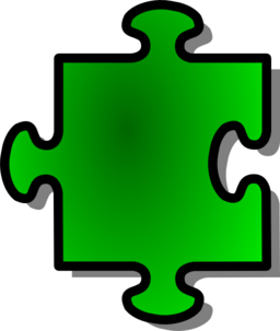 Green Jigsaw Piece 07