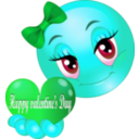 download Happy Valentine Smiley Emoticon clipart image with 135 hue color