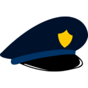 download Police Cap clipart image with 0 hue color