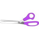 download Scissors Slightly Open clipart image with 270 hue color