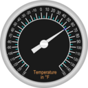 download Analog Thermometer clipart image with 180 hue color