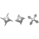 download Silver Shurikens clipart image with 135 hue color