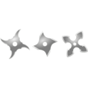 download Silver Shurikens clipart image with 0 hue color