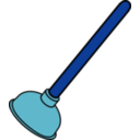 download Toilet Plunger clipart image with 180 hue color