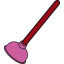 download Toilet Plunger clipart image with 315 hue color
