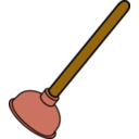 download Toilet Plunger clipart image with 0 hue color