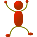 download Stickman 11 clipart image with 180 hue color