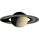 download Saturn clipart image with 0 hue color