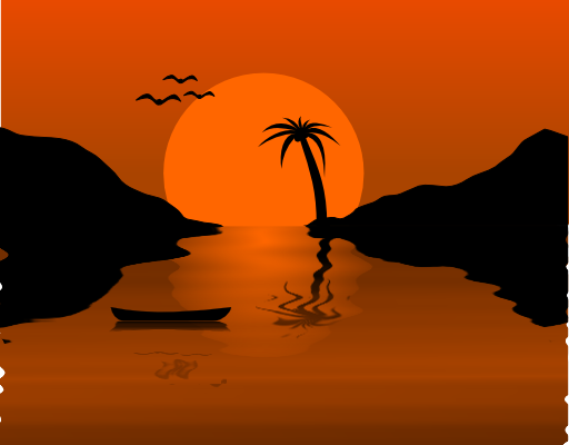 Sunset Waterscene Clipart | i2Clipart - Royalty Free Public Domain Clipart