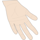 download Hand clipart image with 0 hue color