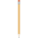 download Simple Pencil clipart image with 0 hue color